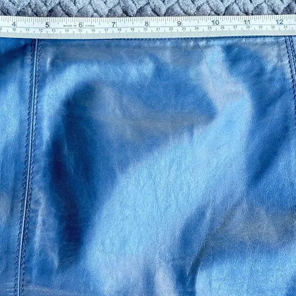 Tory Burch Blue Leather Skirt - Picture 5 of 7